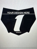 Vented motocutz front number plate with decal