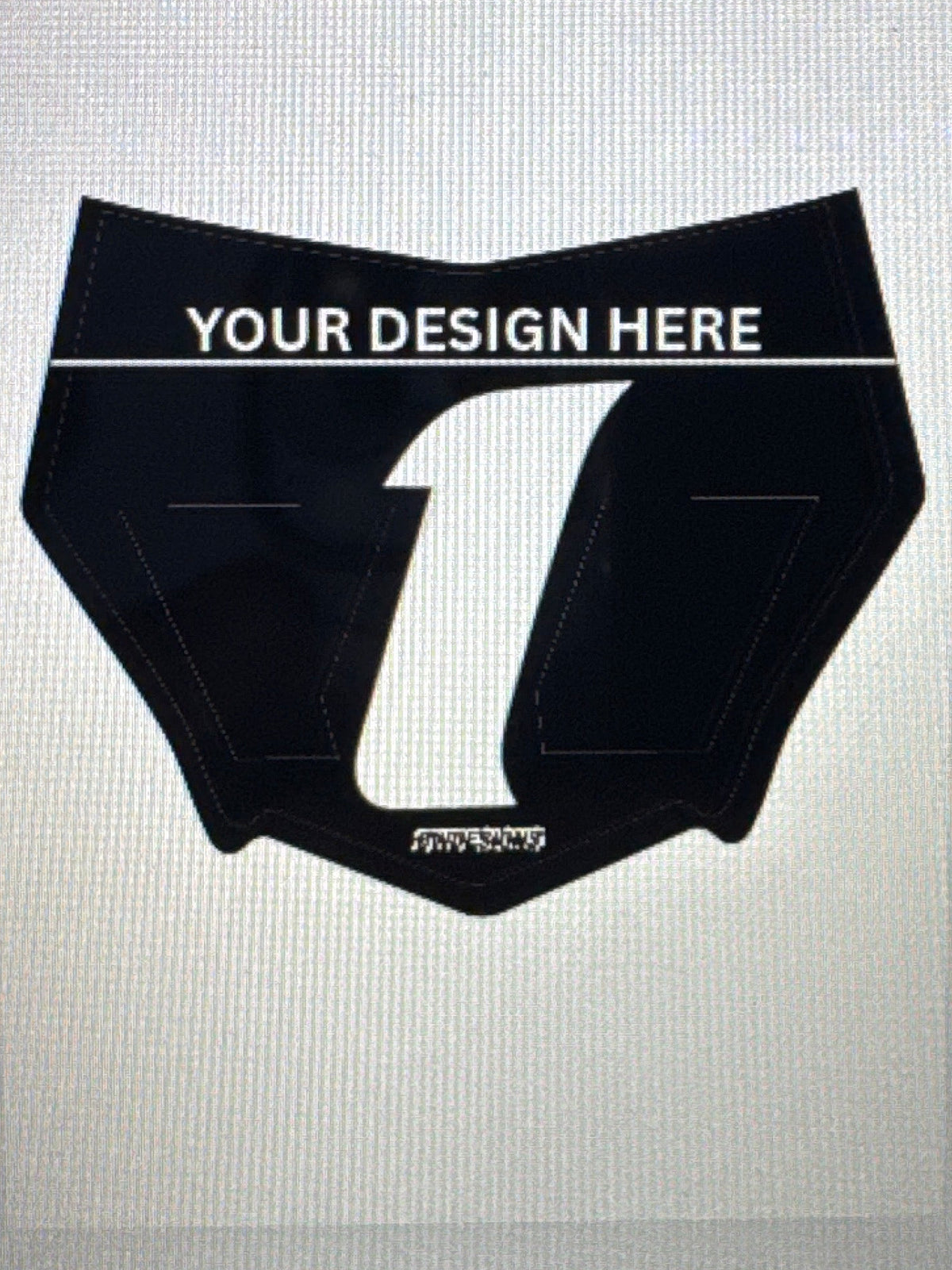 Vented motocutz front number plate with decal