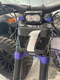Vented motocutz front number plate with decal