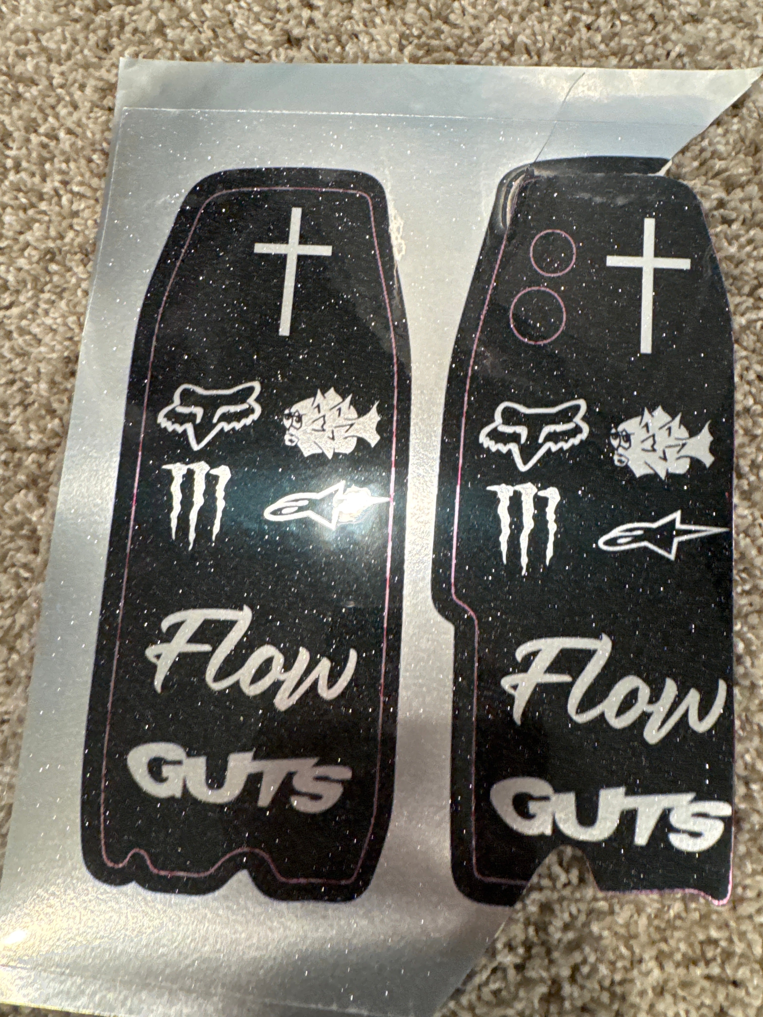Tuttio fork guard decals scroll down to see the customization text box